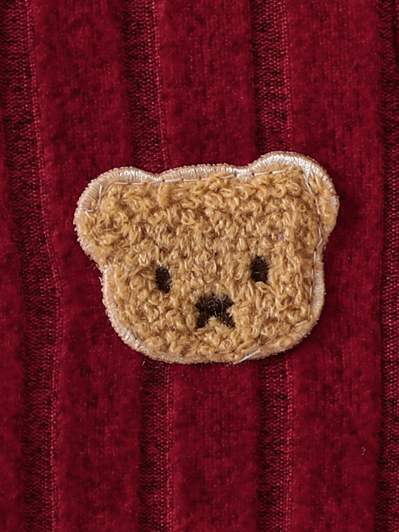 Ensemble bébé hiver tricoté 2 pièces – Combinaison avec ours + bonnet