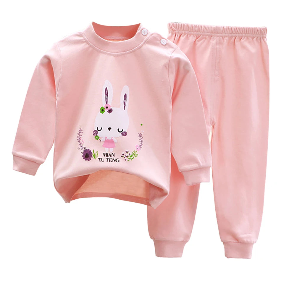 Ensemble pyjama bébé/enfant – Homewear doux – Motif cartoon – Confort quotidien