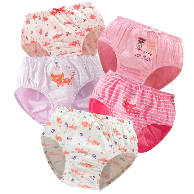 5 pièces/ensemble sous-vêtements pour fille coton mignon motif licorne petites filles culottes respirant confort enfants Hipster slips