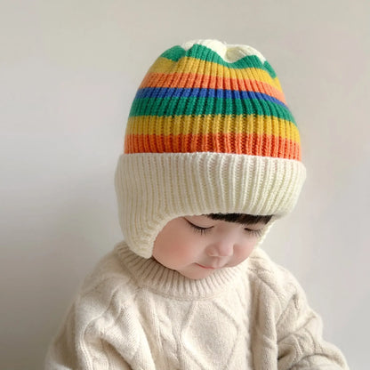Bonnet d’Hiver Bébé Ourson – Bonnet Chaud Tricoté Unisexe pour Enfant