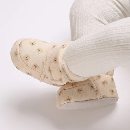Chaussons Bébé Hiver Antidérapants – Semelle Souple Coton | Garçon & Fille