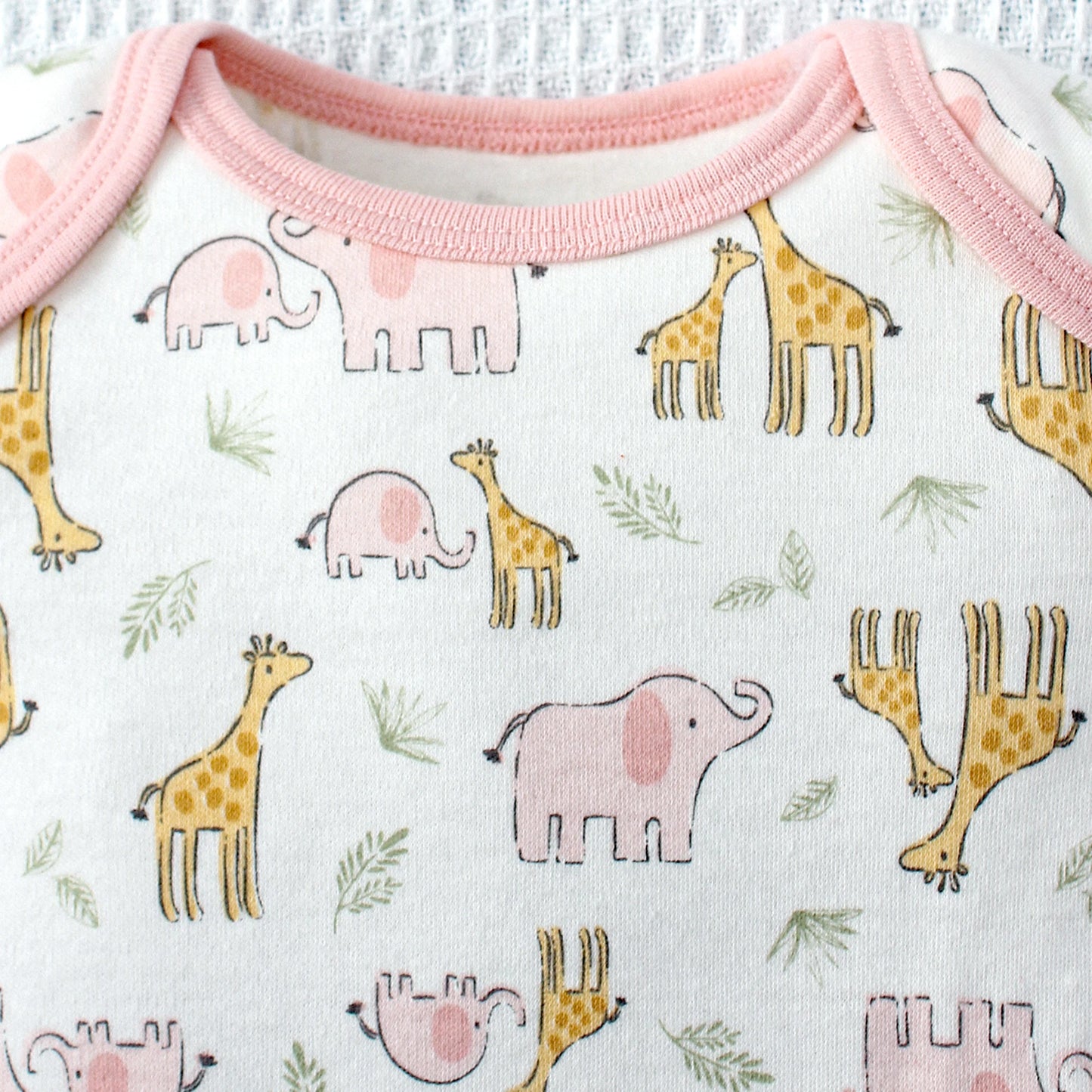 Lot de 3 bodys bébé fille – Motifs animaux & éléphant, coton doux