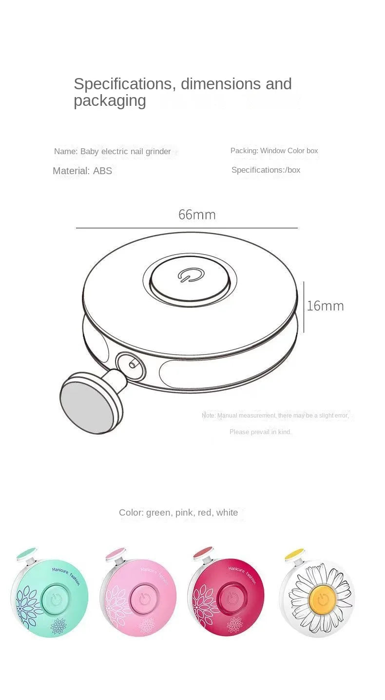 Kit manucure bébé électrique – Lime douce & sécuritaire – Pour nouveau-nés et bébés