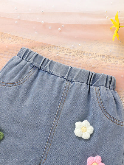 Ensemble Été Petite Princesse – Haut Fleuri & Short Élégant