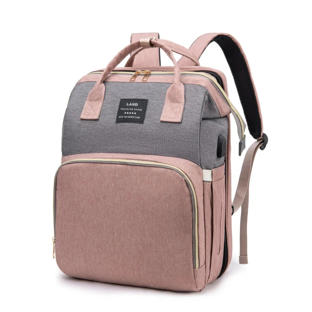 Sac à Dos Bébé avec Lit Pliable Intégré – Sac à Langer Multifonction pour Parents
