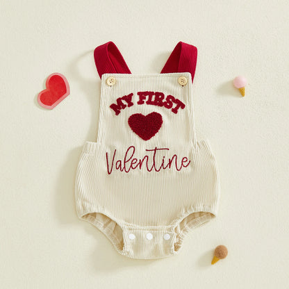 Mon Premier Saint-Valentin – Barboteuse Bébé Cœur d’Amour (Fille & Garçon)