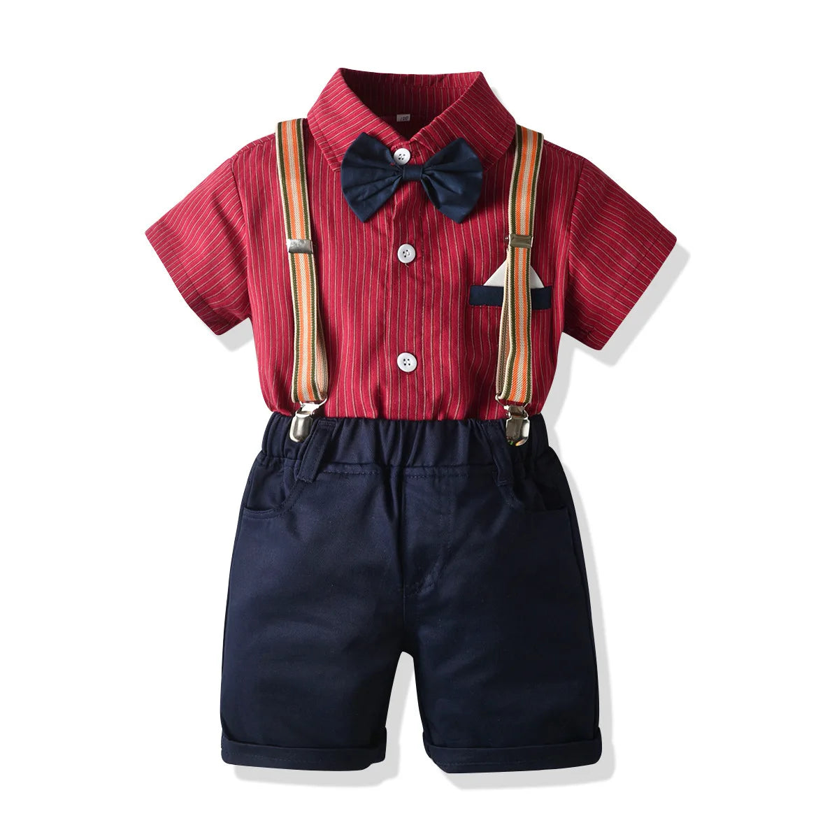 Ensemble de vêtements formels rayés pour garçons, blazers, pantalons en émail pour bébé, olympiques de mariage pour enfants, olympiques de fête