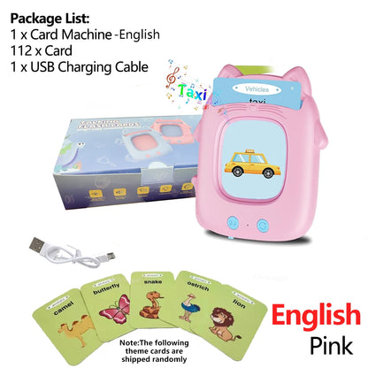 Machine d’Apprentissage Parlante avec Cartes Flash – Jouet Éducatif Multilingue pour Tout-Petits