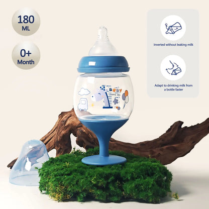 1PC 180ML goblet baby bottle, milk cup, baby drinking water, household cup, direct drinking juice, wine bottle, birthday gift