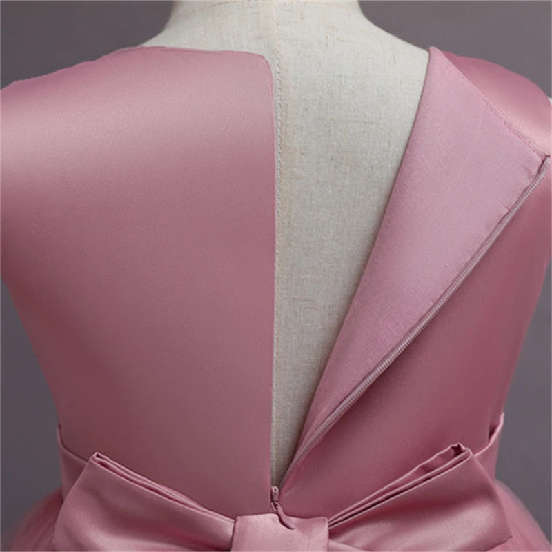 Robe de Princesse en Tulle & Dentelle – Cérémonie & Fête pour Fille (7–13 ans)