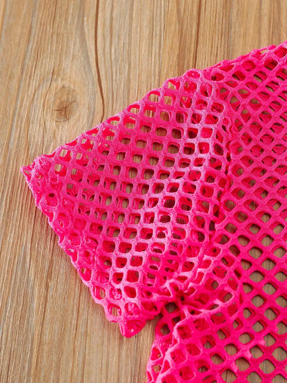 Ensemble 3 pièces d’été fille – Top mesh + Débardeur + Jupe/Short (7–13 ans)