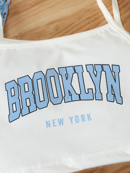 Ensemble 3 pièces d’été fille – Top mesh + Débardeur + Jupe/Short (7–13 ans)