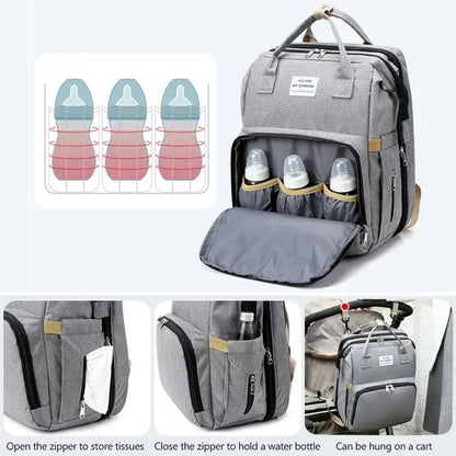 Sac à Dos Bébé avec Lit Pliable – Sac à Langer Multifonction pour Parents