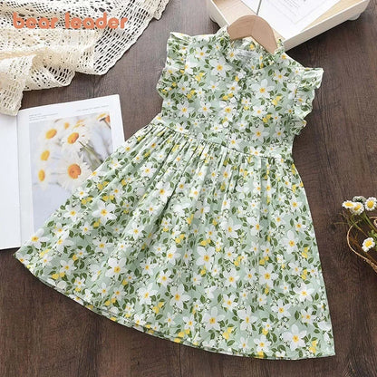 Robe fleurie d’été pour fille