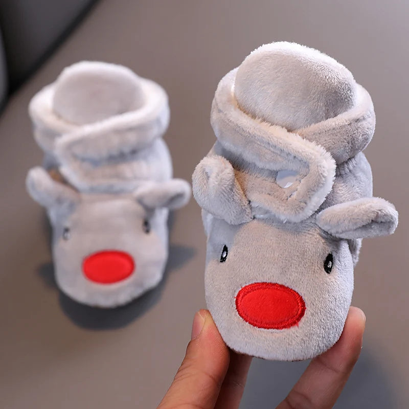 Chaussons Bébé Hiver Antidérapants – Semelle Souple Coton | Garçon & Fille