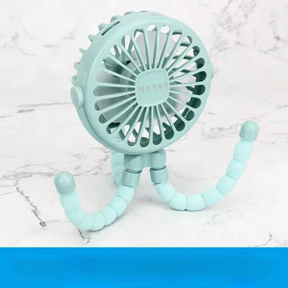 Ventilateur de Poussette Bébé Rechargeable USB – Ventilateur Flexible Sécurisé pour Poussette