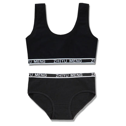 Ensemble Brassière & Culotte Fille en Coton – Doux, Confortable & Sans Fil