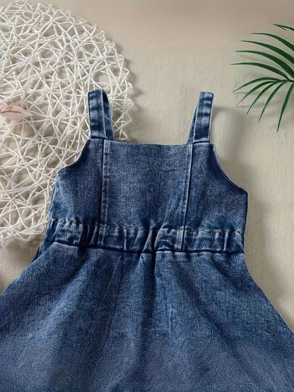 Robe Salopette en Jean pour Bébé Fille – Style Élégant et Confortable