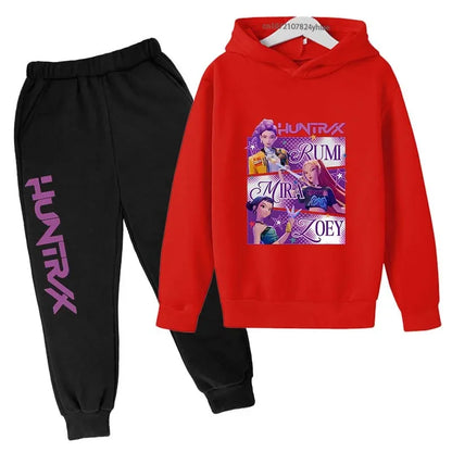 Ensemble Sweat à Capuche & Pantalon Enfant – Style K-Pop Demon Hunters (Ados)   14+