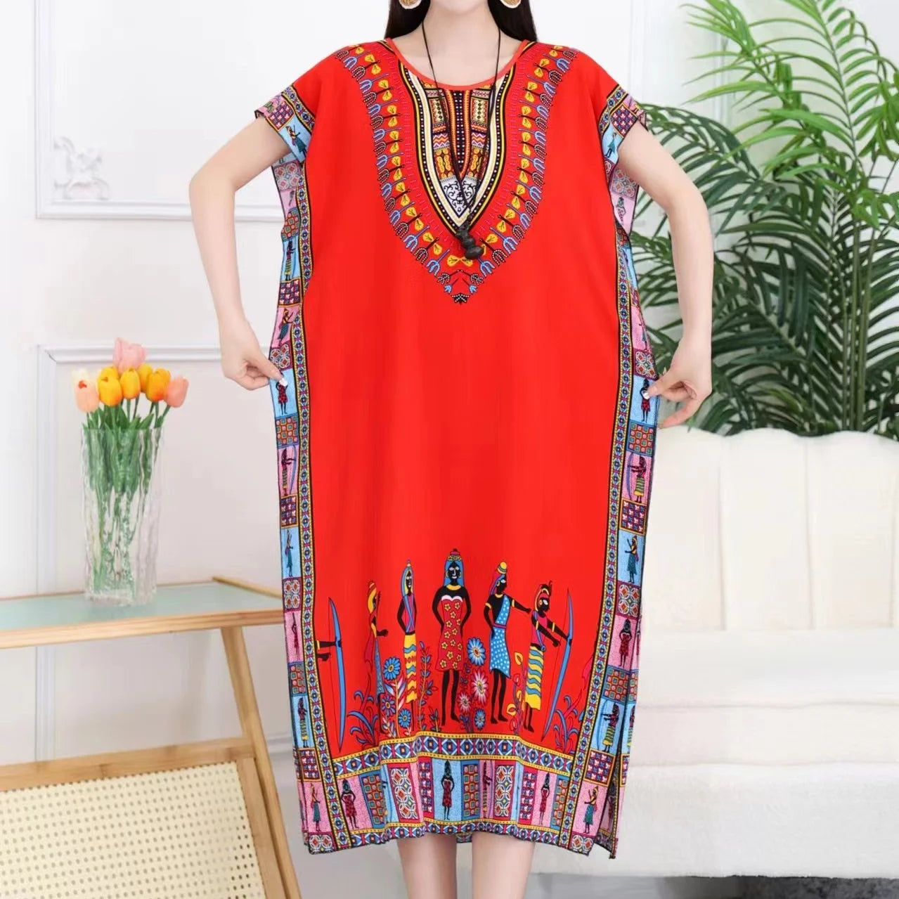Robe de maternité bohème chic – Confort & élégance