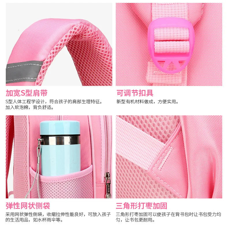 Sac à dos scolaire ergonomique pour fille – Cartable primaire style coréen japonais avec motifs mignons