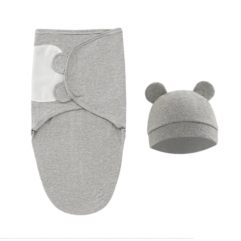 Barboteuse d'été pour bébés garçons et filles , ensemble de chapeaux/sac de nuit uniquement, couverture d'emmaillotage pour bébé, sac de couchage réglable pour nouveau-né, vêtements de nuit pour nourrissons 0-6M