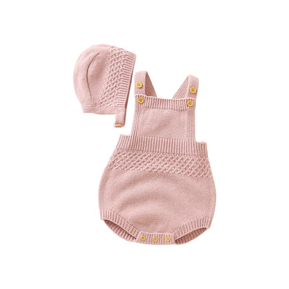 Ensemble Body Bébé Sans Manches & Bonnet – Tenue Douce Unisexe (2 pièces)
