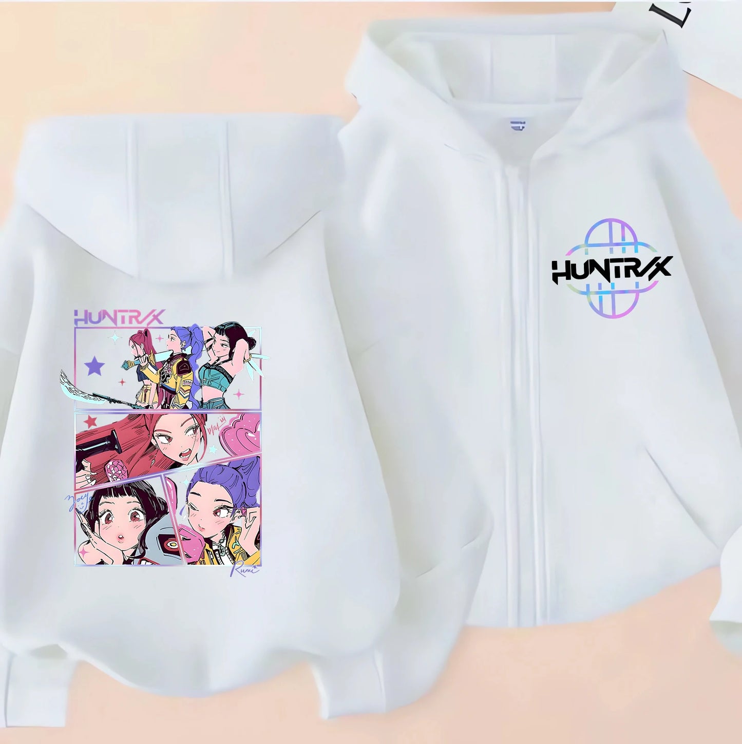 Sweat à Capuche Zippé Enfant – Style K-Pop Moderne (7–12 ans)