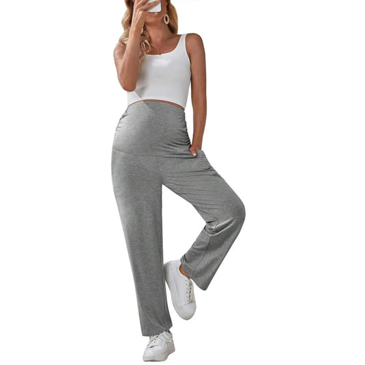Pantalon Maternité Yoga Élégance Active – Coupe Fluide & Couverture Complète du Ventre
