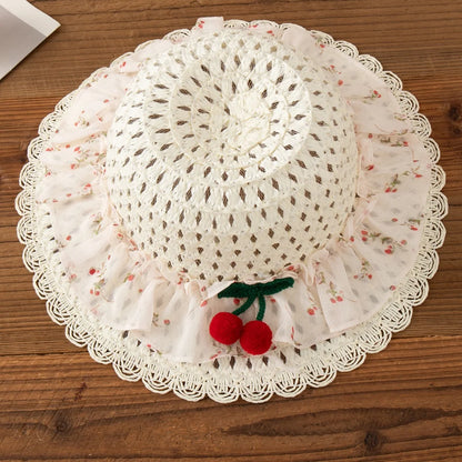 Robe Bébé Fille Été “Cherry” + Chapeau Assorti | 0–12 mois