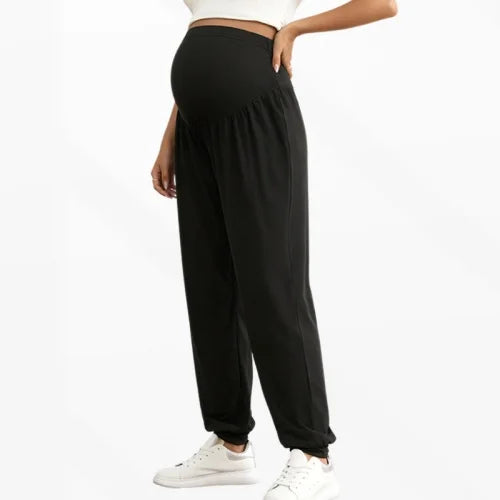 Pantalon de maternité confortable – Taille ajustable et soutien du ventre pour future maman