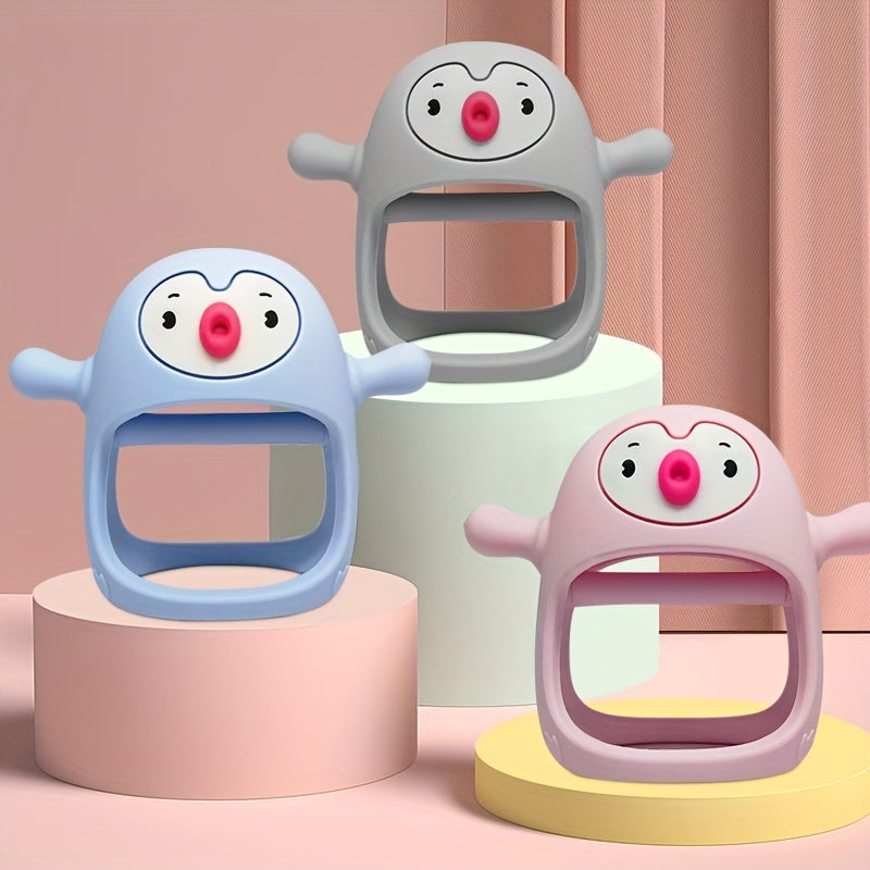 Anneau de dentition bébé en silicone – Prise facile anti-chute – Sans BPA – Doux et sécuritaire