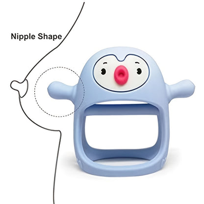 Anneau de dentition bébé en silicone – Prise facile anti-chute – Sans BPA – Doux et sécuritaire