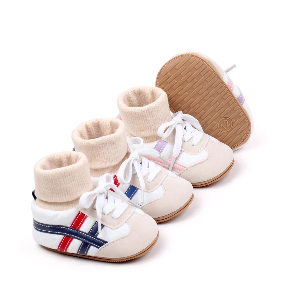 Chaussures Premiers Pas Bébé – Chaussettes Antidérapantes Automne/Hiver (0-18 mois)