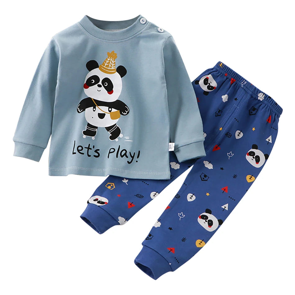 Ensemble pyjama bébé/enfant – Homewear doux – Motif cartoon – Confort quotidien