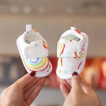 Sandales Bébé Premiers Pas – Semelle Souple & Motifs Animés (0–18 Mois)