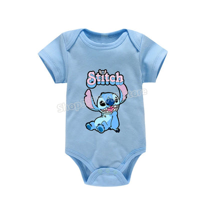 Body bébé 100 % coton – Onesie manches courtes, imprimé dessin animé, tenue d’été