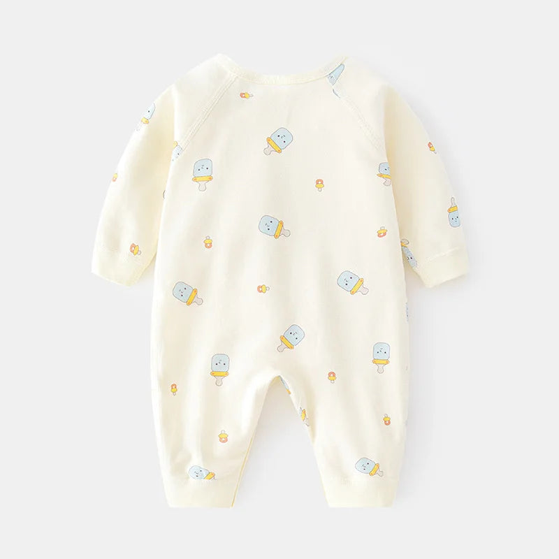 Barboteuse Douce Rêverie™ – Combinaison Bébé en Coton Confort (0–6 mois)