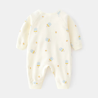 Barboteuse Douce Rêverie™ – Combinaison Bébé en Coton Confort (0–6 mois)