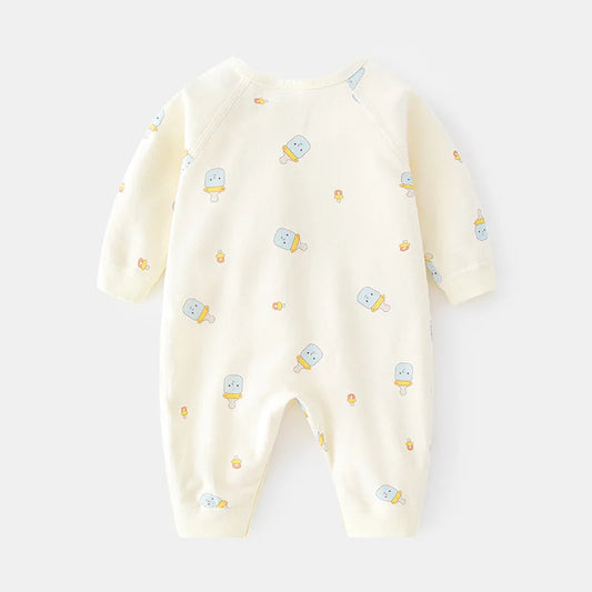 Barboteuse Douce Rêverie™ – Combinaison Bébé en Coton Confort (0–6 mois)
