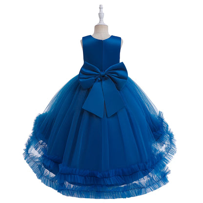 Robe Princesse Fille Traîne Tulle – Cérémonie, Mariage, Anniversaire & Noël (2–10 ans)