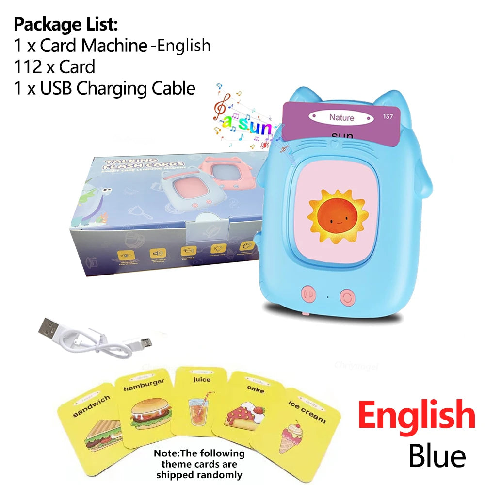 Machine d’Apprentissage Parlante avec Cartes Flash – Jouet Éducatif Multilingue pour Tout-Petits
