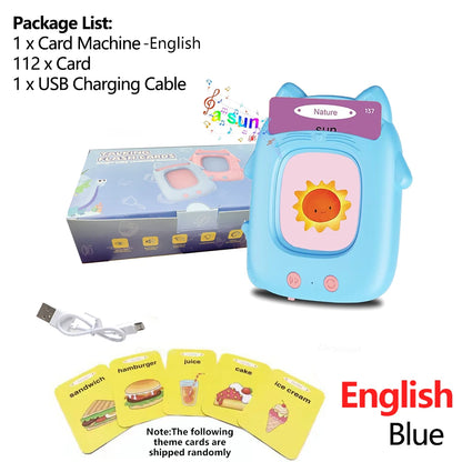 Machine d’Apprentissage Parlante avec Cartes Flash – Jouet Éducatif Multilingue pour Tout-Petits