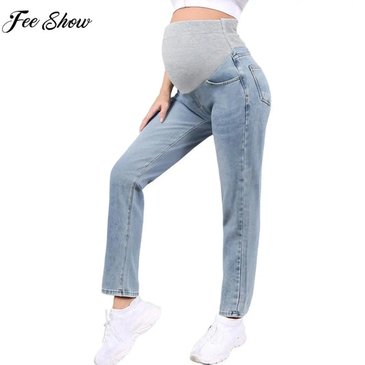 Jean Maternité Confort Absolu – Taille Haute avec Soutien Évolutif