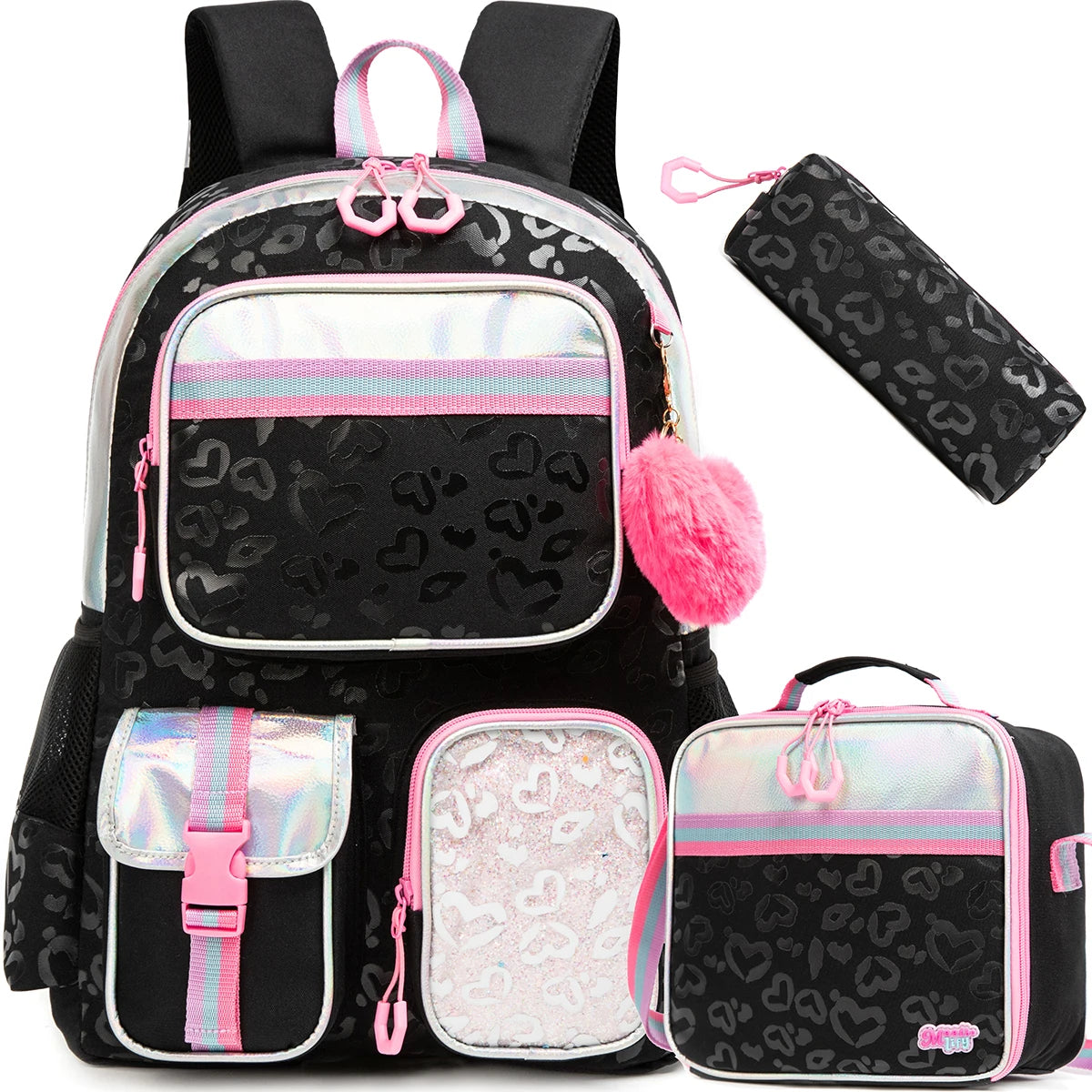 Sac à dos scolaire Meetbelfy pour filles – Cartable esthétique style preppy, sac à livres léger pour école primaire