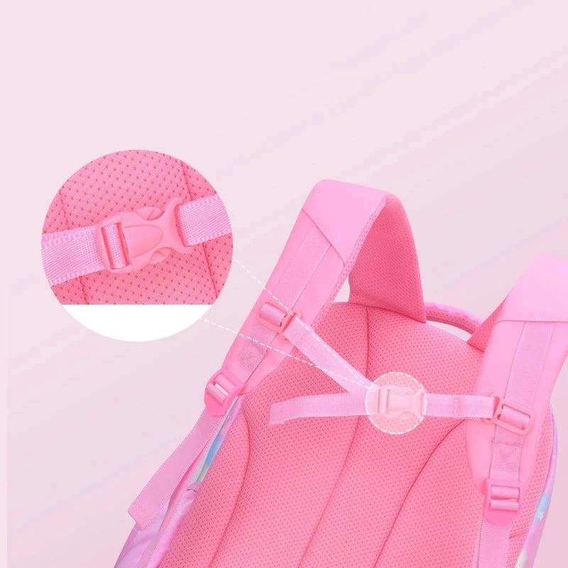 Sac à dos scolaire fille rose kawaii – Cartable léger et résistant pour école primaire