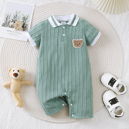 Collection Petit Trésor – Combinaison Bébé Élégante Vert Sauge