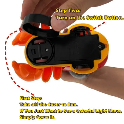 Crabe Musical Interactif pour Bébé – Jouet Lumineux pour Ramper et Bouger