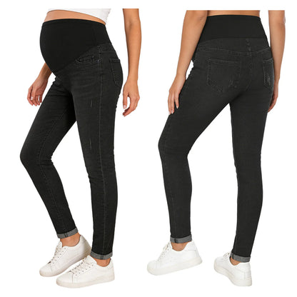 Jean Maternité Confort Absolu – Taille Haute avec Soutien Évolutif