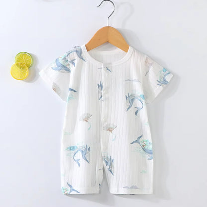 Barboteuse Bébé en Coton – Tenue Légère pour 0 à 12 Mois